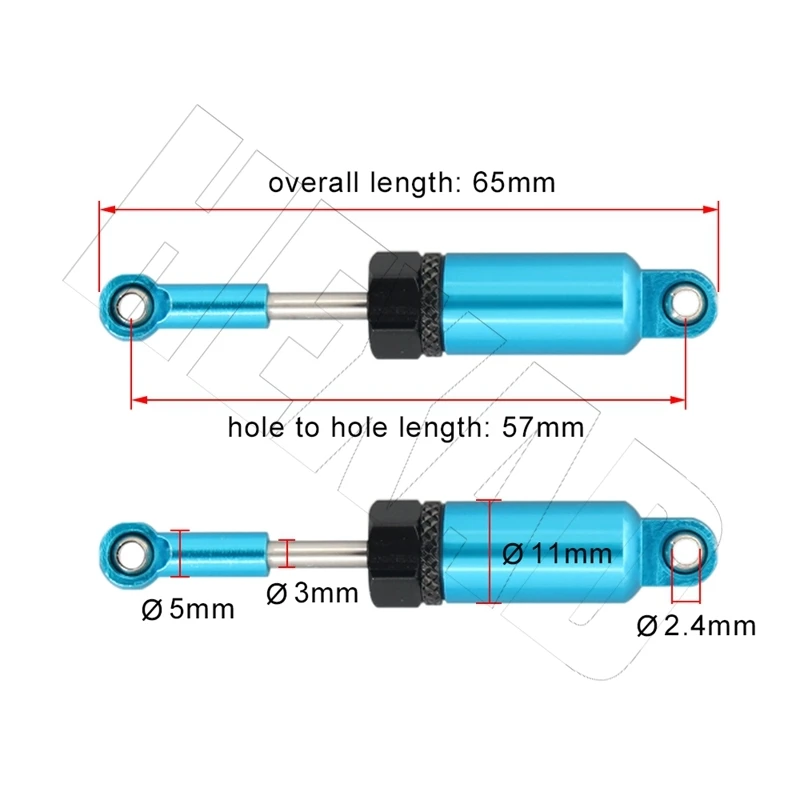 FIMONDA 2PCS Aluminum Alloy Shock Absorber Internal Spring for 1/16 RC Crawler Army WPL B-16 B36 C24 C34 MN Model D90