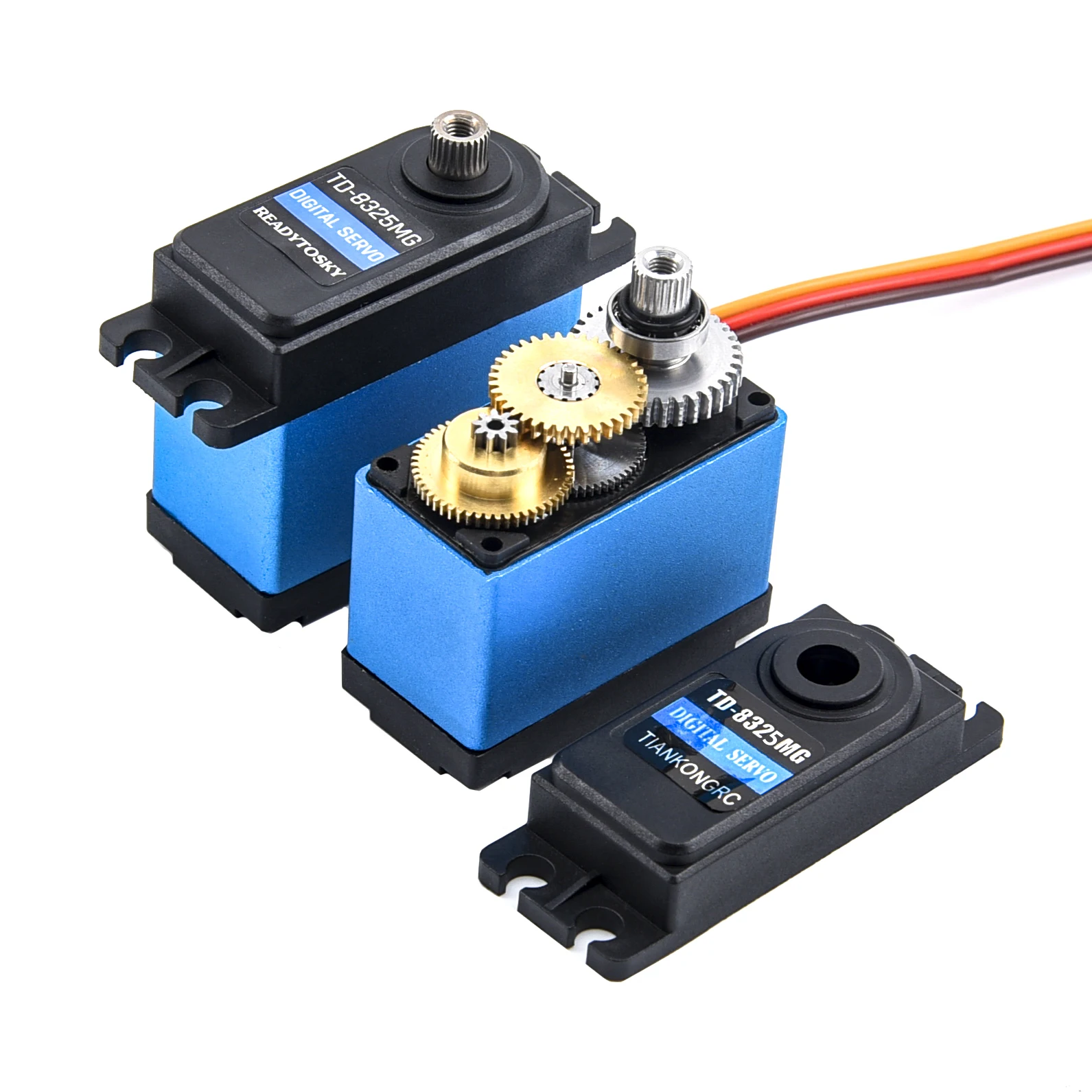 Waterproof 180/270/360 Degree 20KG 25KG 30kg 35kg 60kg Large Torque Digital Coreless Servo Aluminium Metal Gears 25T Arm RC Car