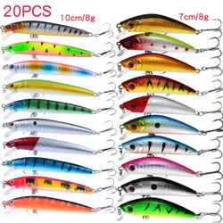 Kit Set Of Wobblers Carp Minnow Hard/Artificial/Fake Bait For Fishing Tackle/Lure Mixed Swimbait Crankbaits Trolling Pike 20pcs