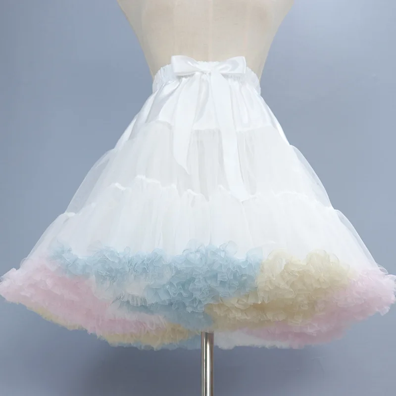 Rok Tutu Tulle antik wanita, Rok dansa pesta dansa, rok Cosplay Lolita