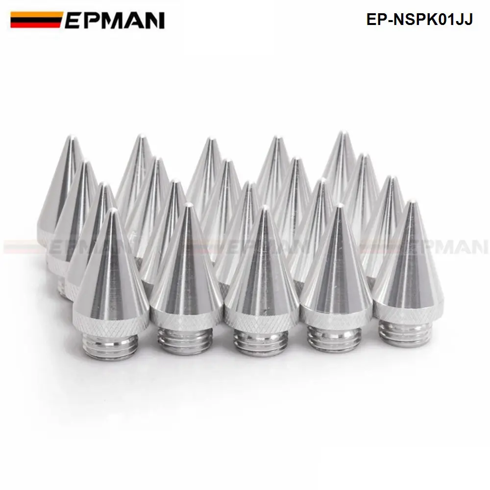 20PCS Universal Aluminium Extened Tuner Spikes Spear tip For Wheels Rims Lug Nuts Jdm Racing EP-NSPK01JJ