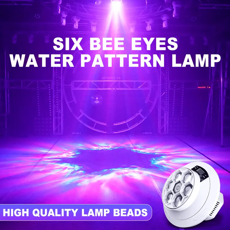 Moving Head Light Led Beam Light Six Bees Eyes 6x15W RGBW DMX512 Stage Effect Lighting for DJ Disco Birthday Christmas Party