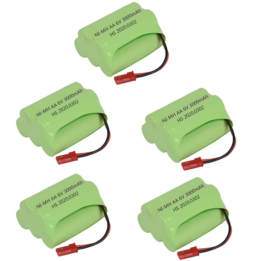 1PCS to 10PCS 6V 3000mAh Battery T model For Rc toys Cars Tanks Robots Boat Gun 6v 2400mah NiMH Battery Pack JST Plug toys parts