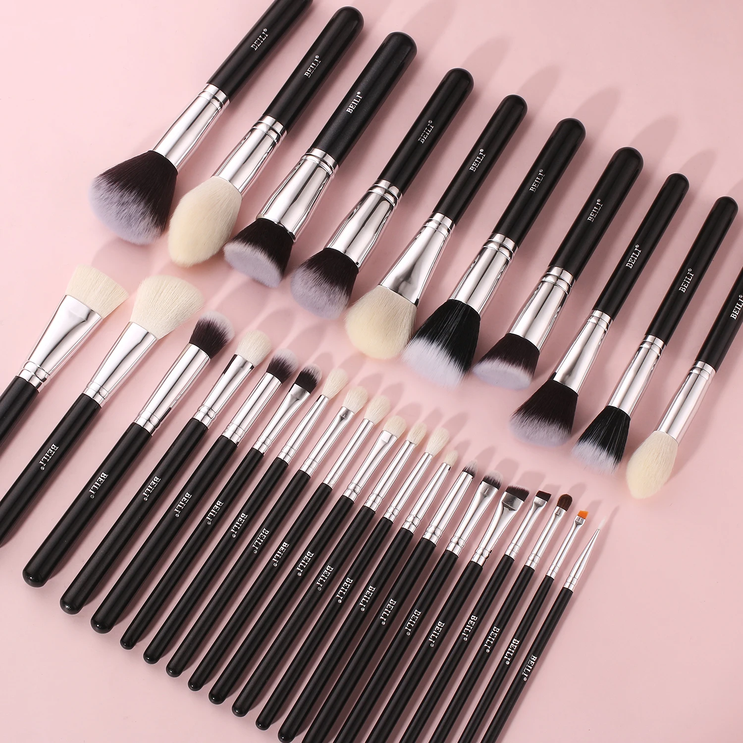 BEILI Black Makeup brushes set Professional Natural goat hair brushes Foundation Powder Contour Eyeshadow make up brushes