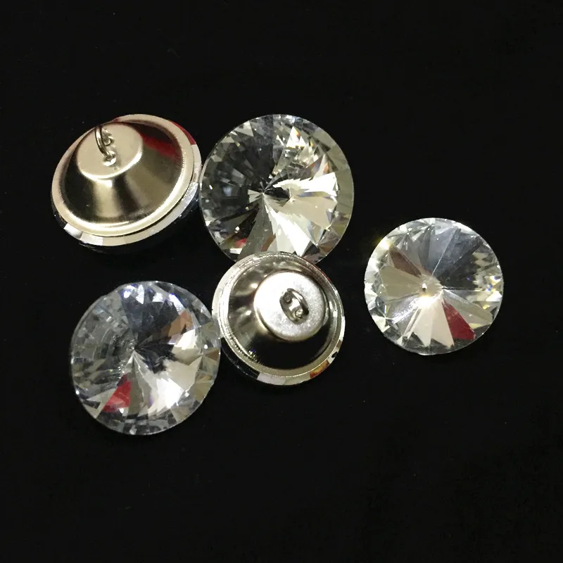 50Pcs/lot Rhinestone Crystal Buttons Sewing Sofa DIY Diamond Upholstery Headboard sofa Buttons Accessories18/20/25/30MM