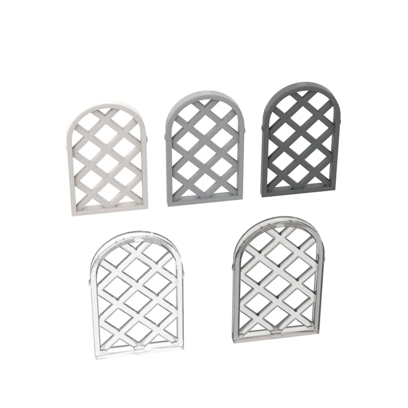 10pcs MOC Brick Parts 30046 37411 Window 1 x 2 x 2 2/3 Pane Lattice Diamond with Rounded Top Building Block Particle DIY Kid Toy