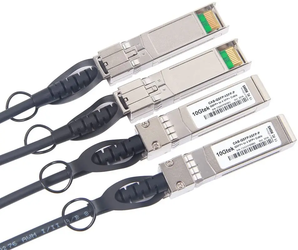 Imagem -04 - Qsfp Mais a 4xsfp Mais Breakout Dac40gbase-cr4 Passivo Direto Anexar o Cobre Twinax Qsfp ao Cabo de Sfp para Cisco Qsfp-4sfp10g-cu0.5m 40g