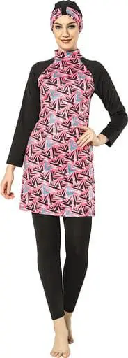 Dicht Spiel Rosa Muster Lycra Qualität Neue Modell Hijab Innen badeanzug 3 stück