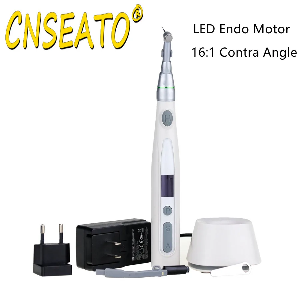 Dental LED Endo Motor Root Canal Treatment With Adapter Light Endotic 16:1 Contra Angle Handpiece Wireless Dentistry Equipment