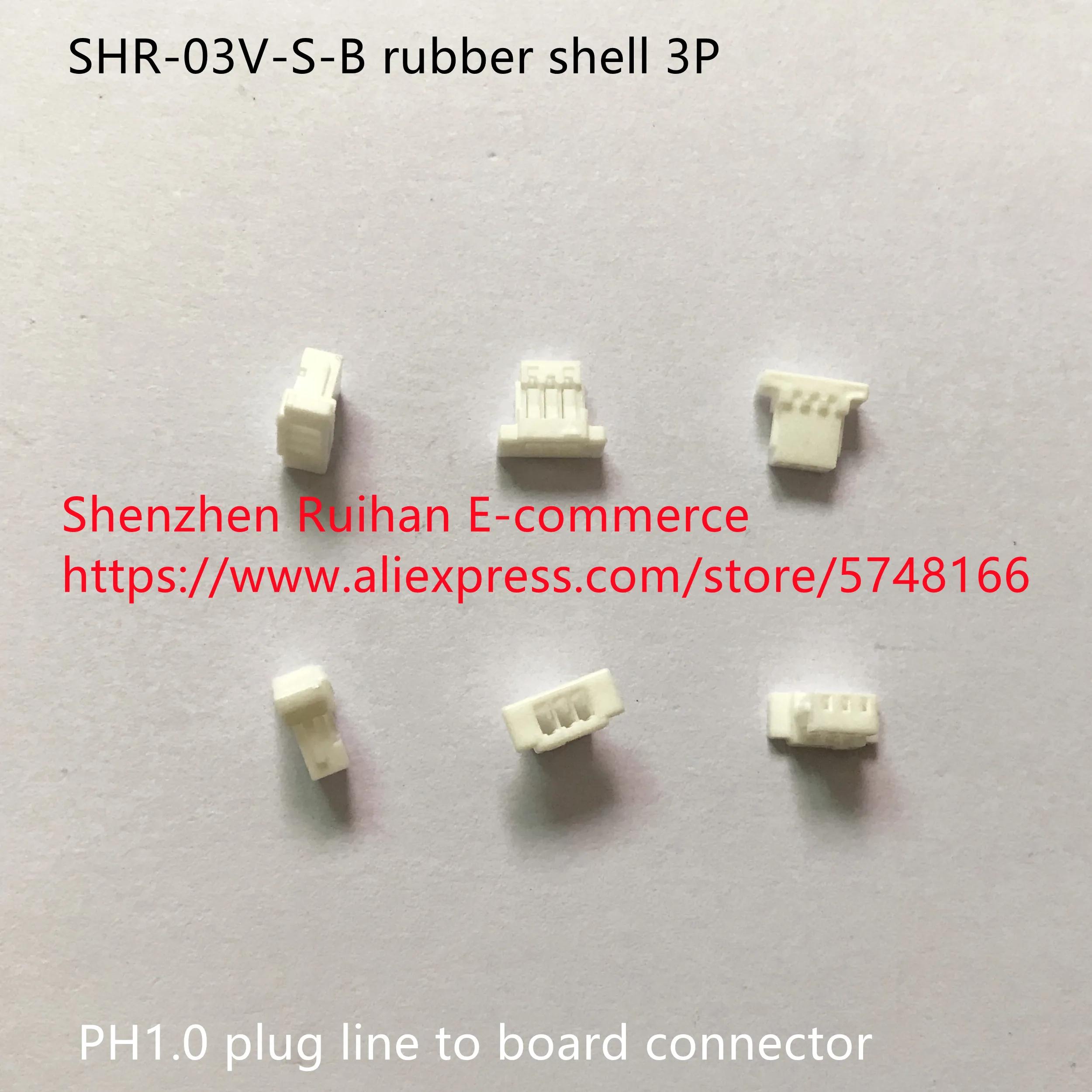 Original new 100% SHR-03V-S-B rubber shell 3PIN PH1.0 plug line to board connector