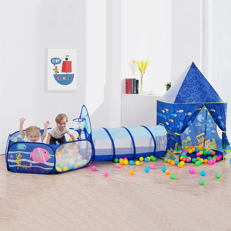 Tente 3 en 1 pour enfants, maison de jeu, Portable, jouets, espace, jouet, Tunnel rampant amovible