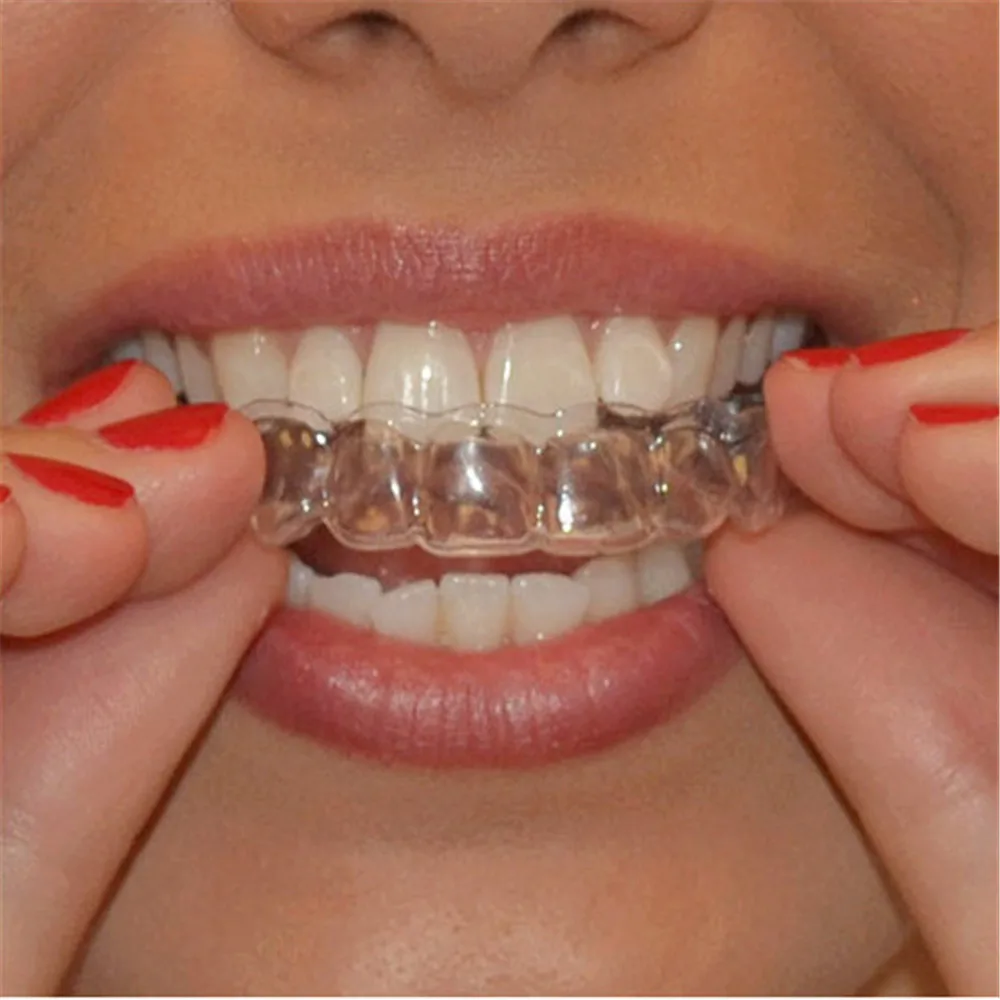 2 Pcs Invisible Orthodontic Braces For Teeth Thermoforming Mouthguard Teeth Trays Tooth Whitener Tools Oral Mouth Care Hygiene