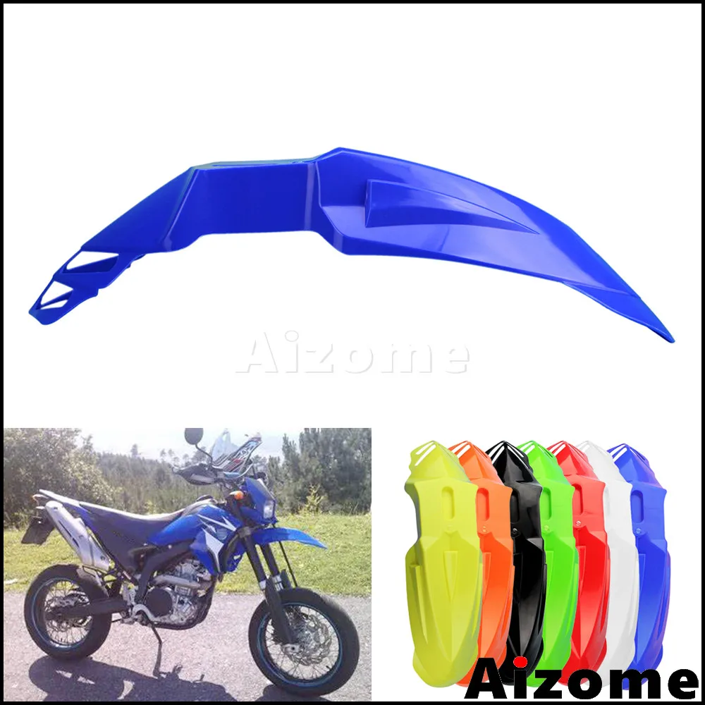 Guardabarros delantero Universal para moto de cross, guardabarros delantero para Motocross Supermoto para Yamaha YZ YZF WR250 200 230 250 450, guardabarros SM azul