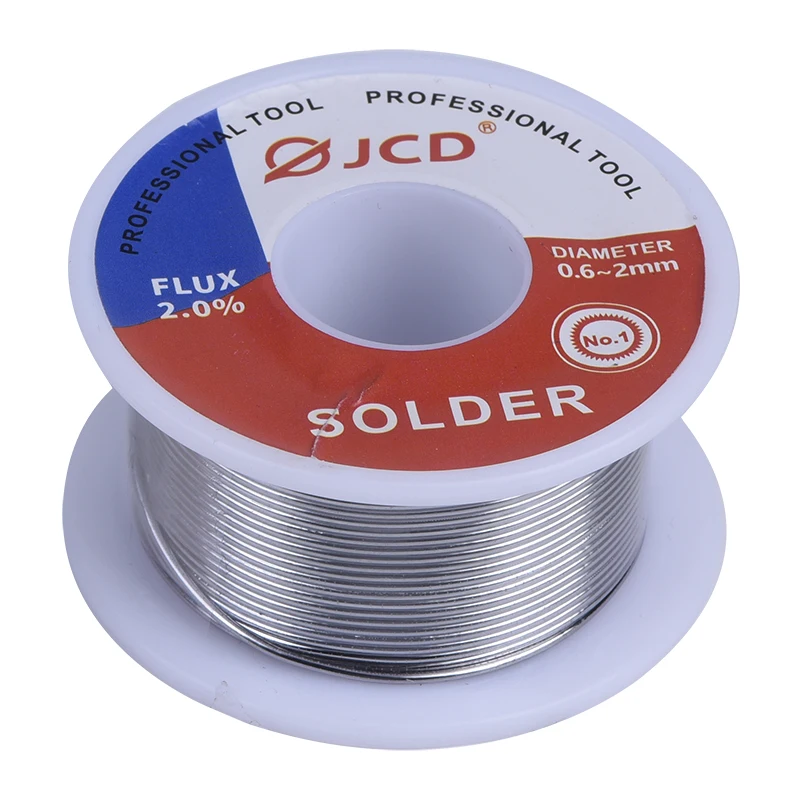 Jcd 6Pcs 100G Tin Lood Soldeer Sn63/Pb37 Legering Solderen Draad Met Rosin Core Voor Elektrische solderen Diy Werk