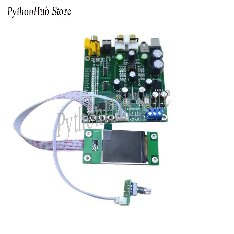 

ES9038 Q2M DAC decoder board IIS DSD fiber coaxial input 384k dop128