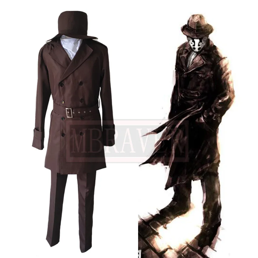 Superhero Walter Kovacs Rorschach Uniform Cosplay Costume Halloween Party Outfit Custom Made Any Size