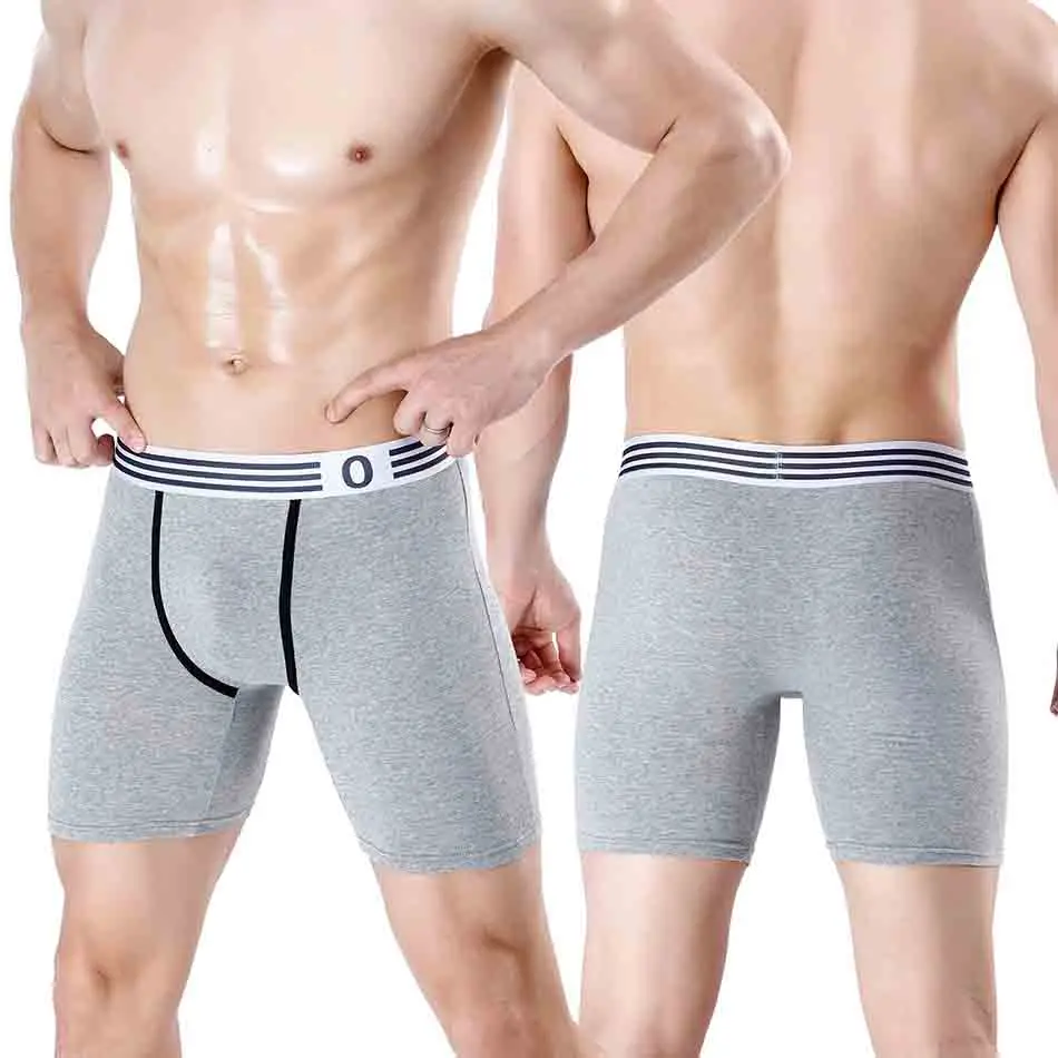 Bóxers alargados para hombre, ropa interior cómoda antiabrasión para correr y jugar al baloncesto, pantalones cortos de algodón de alta calidad, 2 uds.