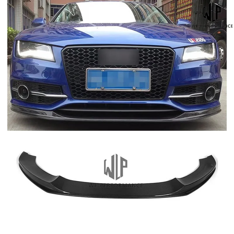 S7 A7 S-line High Quality Carbon Fiber Front Lip Splitter Car Styling for Audi S7 A7 S-line Car Body Kit 11-15