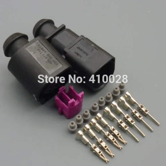 worldgolden 5/30/100sets male female water temperature sensor 4B0973712 plug for VW 4B0 973 812 4B0973812 4B0 973 712