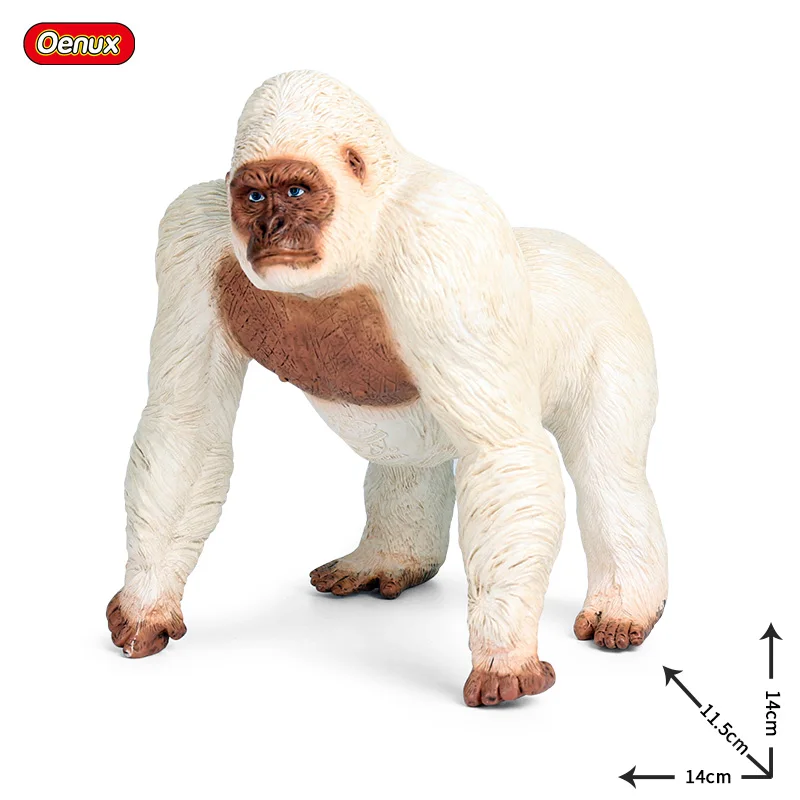 Oenux Simulation Zoo Wildlife Animals Soft PVC Lion Tiger Horse Bear Elephant Model Action Figure Educational Toy For Kids Gift