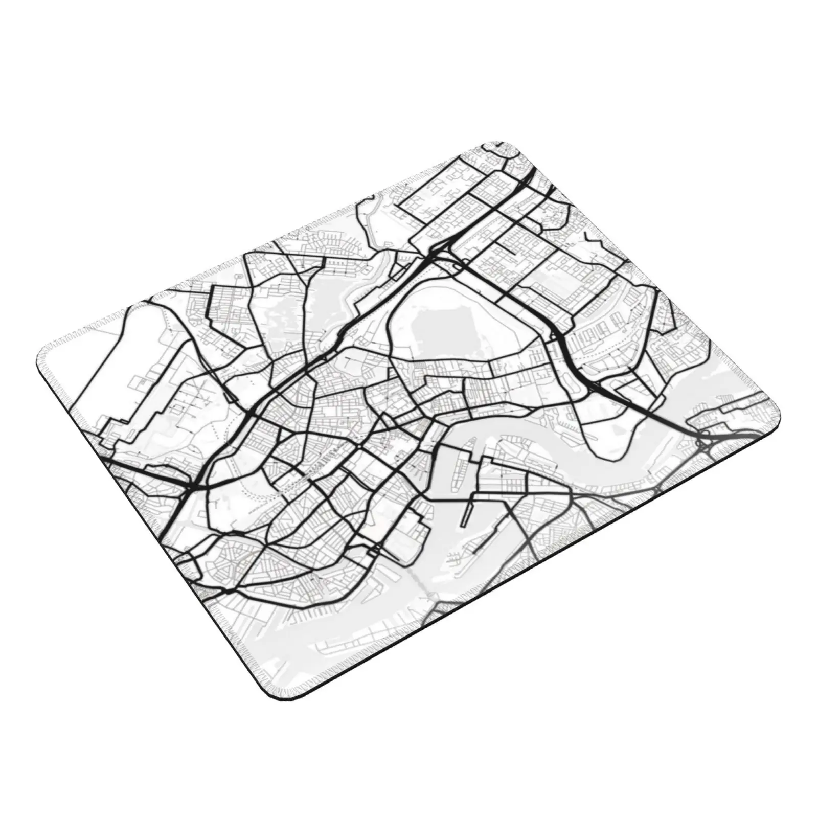 Mouse Pad Rotterdam Map Print , Rotterdam Map Poster , Rotterdam Map Wall Art , Rotterdam City Map , Map Of Rotterdam ,