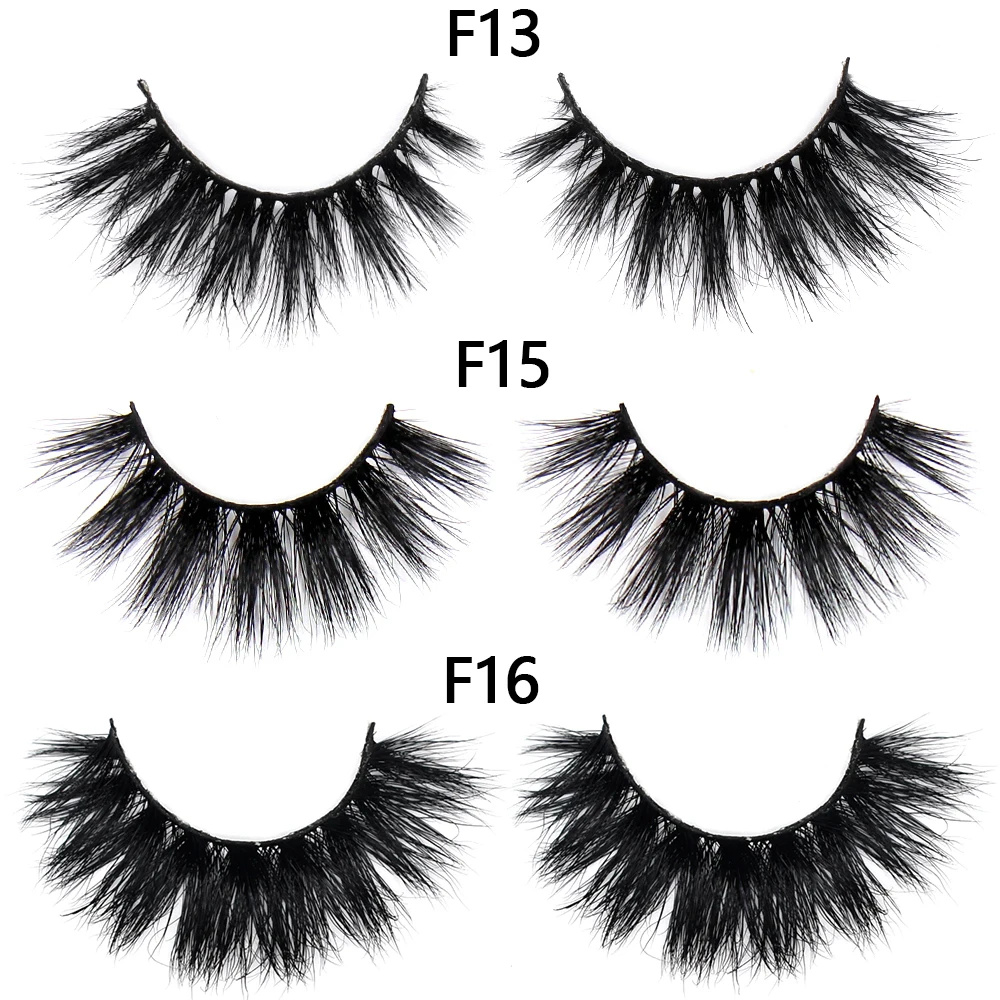 FOXESJI Nerz-Wimpern Flauschige Dramatische Wispy Kreuz-Falsche Wimpern Streifenwimpern Verlängerung Natürliche Weiche 3D Nerz-Wimpern Make-up – Detail 16