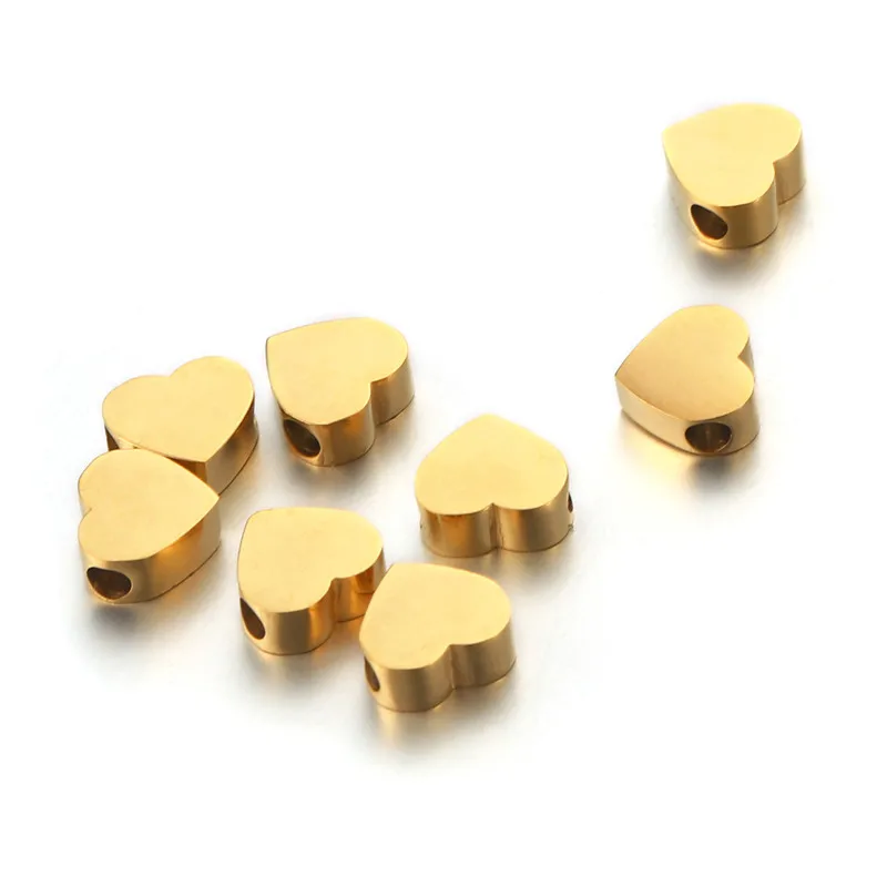 10PCS/lot Stainless Steel Blank Stamping Tags Heart Charm Pendants For Diy Jewelry Makings Heart Charms Accessories