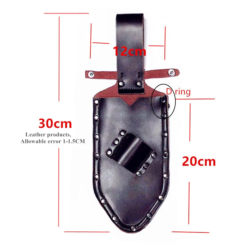 Metal Detector Pointer Holster Digger Pouch Waist Finds Bag Tools Shovel ProFind Leather Scabbard 2in1 for Garden Detecting