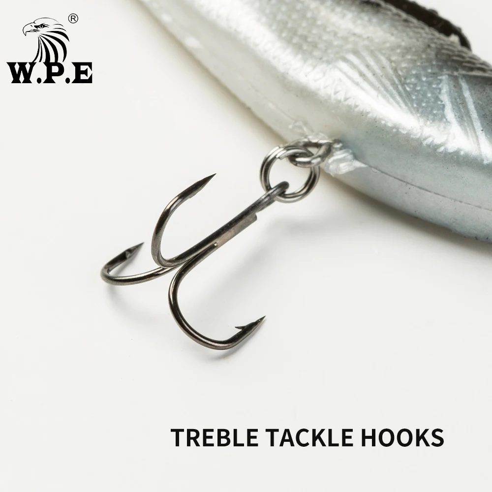 W.P.E Brand Lead Head Fishing Lure 8cm/10cm/12cm/14cm Soft Lure 1Pcs 17g-42g Jig Fishing Swimbait Treble Hook Fishing Tackle