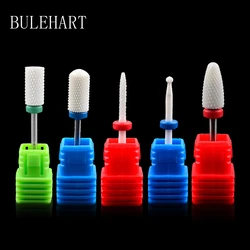 5 Pcs Milling Cutter For Manicure Set Ceramic Electric Drill Manicure Nail Drill Bits Removing Gel Varnish Tool