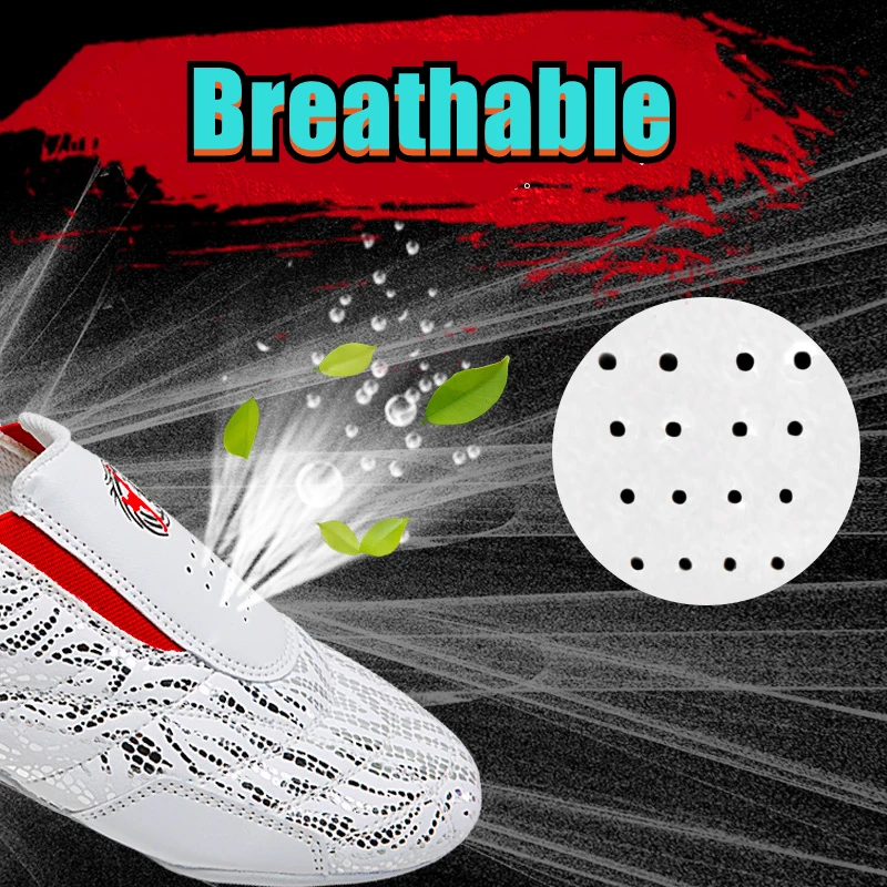 Unisex High Quality Breathable Men Women White Taekwondo Shoes Martial Arts Sneaker Kids Sport Shoes Training Competition Boxing