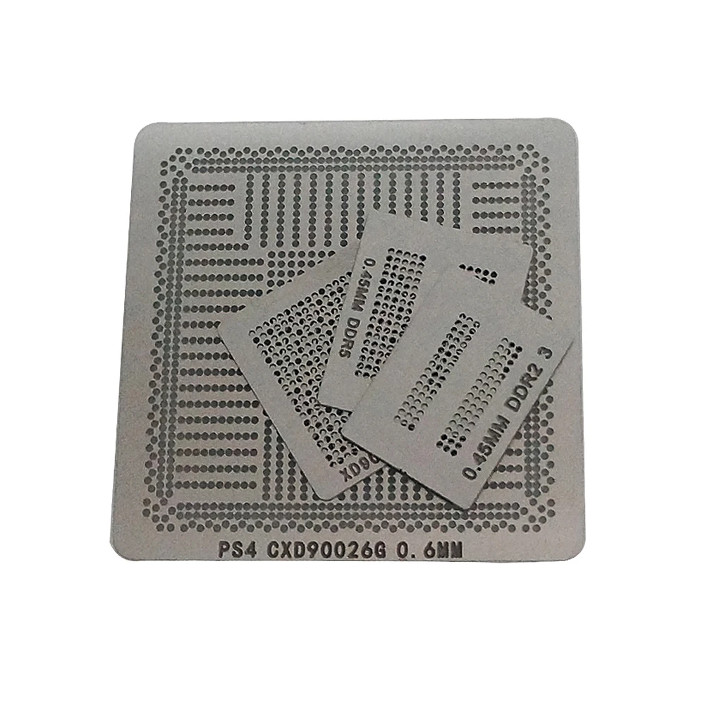 4pcs/lot BGA reballing stencils direct heating solder ball steel template for PS4 BGA IC reball station and chips reballing