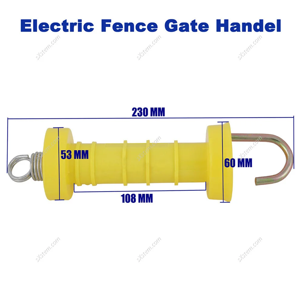 5 Stück gelb hochwertige elektrische Zaun Tor Griff isolierte Feder griffe Kunststoff Türgriff Ranch Zaun Zubehör
