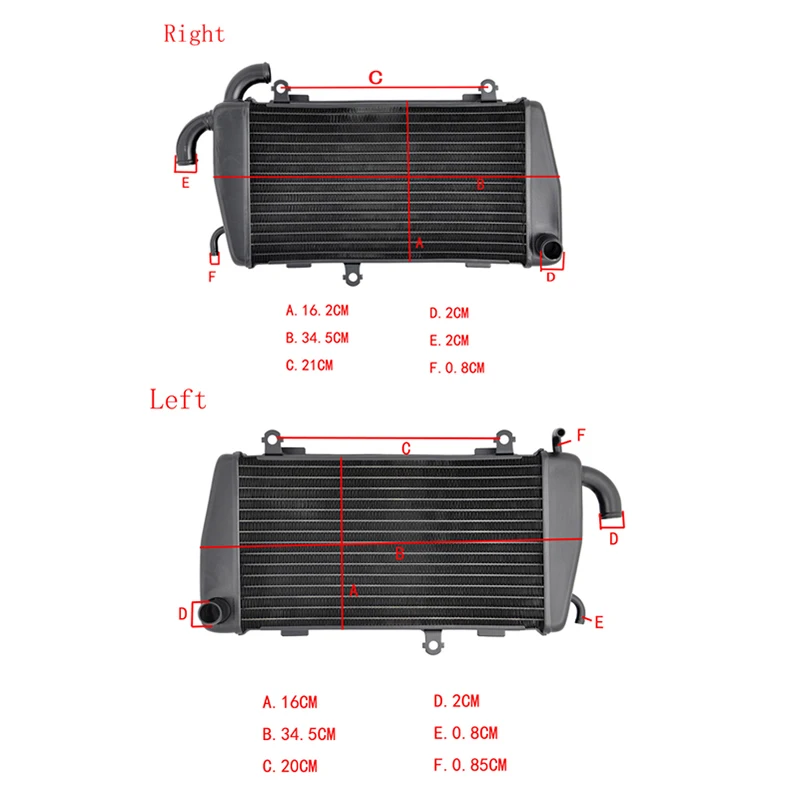 

For Honda GL1800 GL 1800 goldwing 1800 2001-2005 Motorcycle Engine Radiator Aluminium Motor Bike Replace Part Cooling Cooler