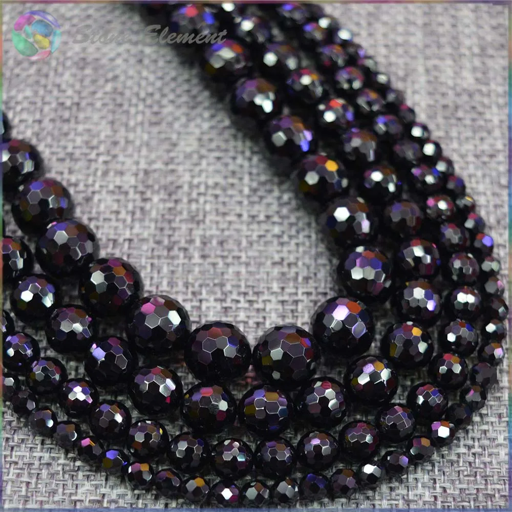 

Bright Quality Natural Black Spinel Faceted Loose Round Beads 6mm,8mm,10mm