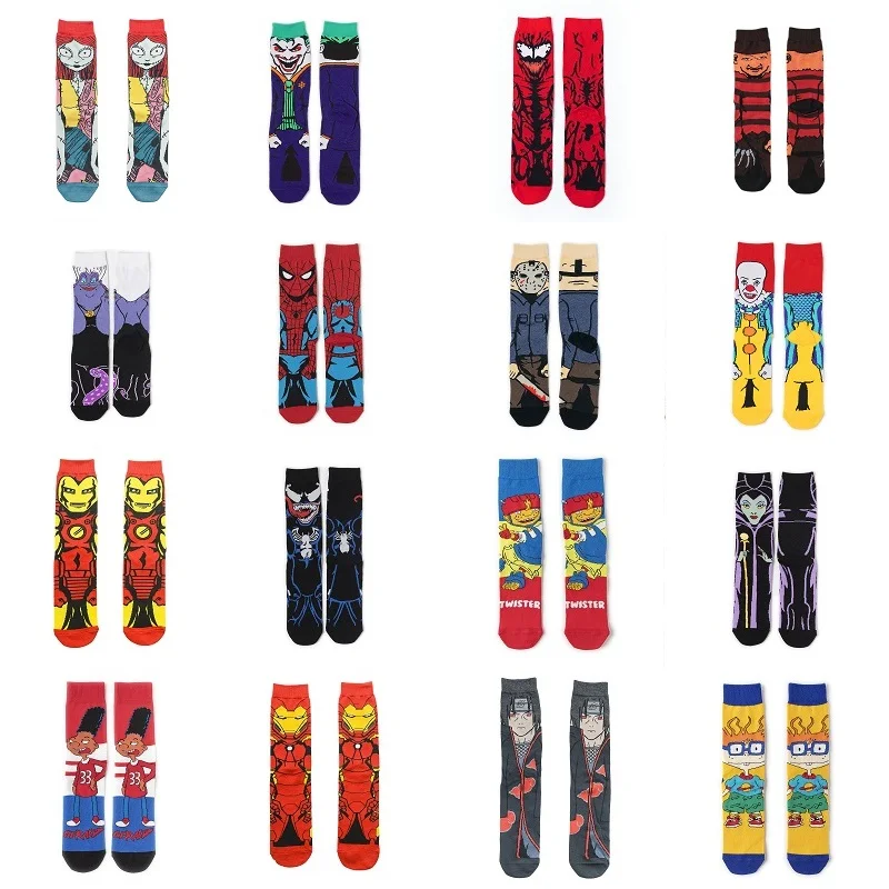 Promotion Fashion Happy Holiday Middle Tube Socks For Men Women Style Random 1 pair