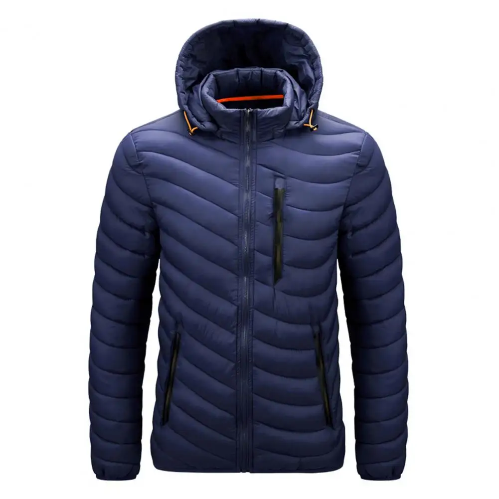 Abrigo impermeable desmontable para hombre, Chaqueta de manga larga con cuello levantado, cálida, de invierno, para uso diario