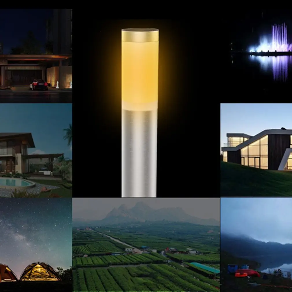 Epoxy Outdoor Courtyard Cylindrical Long Cylindrical Shape Built-in 1000MAH Battery For Lighting Durable Light