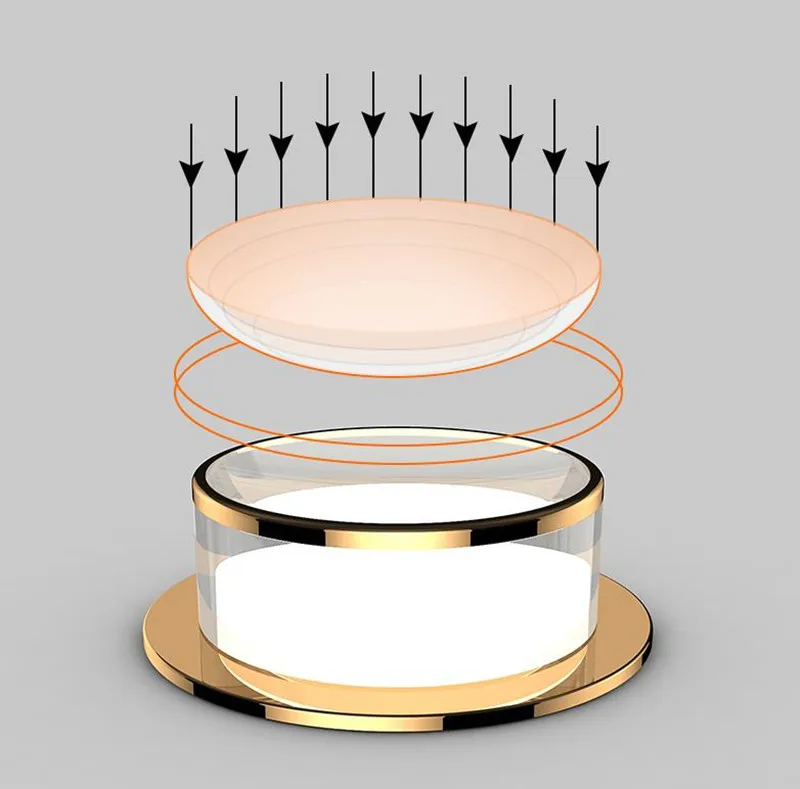 Imagem -03 - Cristal Embutido no Teto Downlight Lâmpada Led Luzes Reguláveis Luminárias Internas Dourado Prata 5w 7w 9w 12w 15w