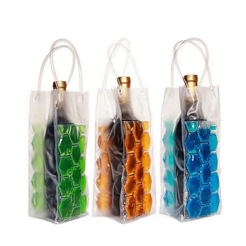 Portable Liquor Ice-cold Tool Rapid Wine Bottle Freezer Bag PVC Chilling Cooler Ice Bag Beer Cooling Gel Holder Carrier 2020 New