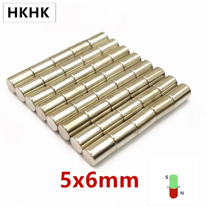 Aimant surpuissant disque rond N42 en néodyme, disque magnétique à base de terres rares, 200 – 1000p, 5mm x 6mm, 5x6mm