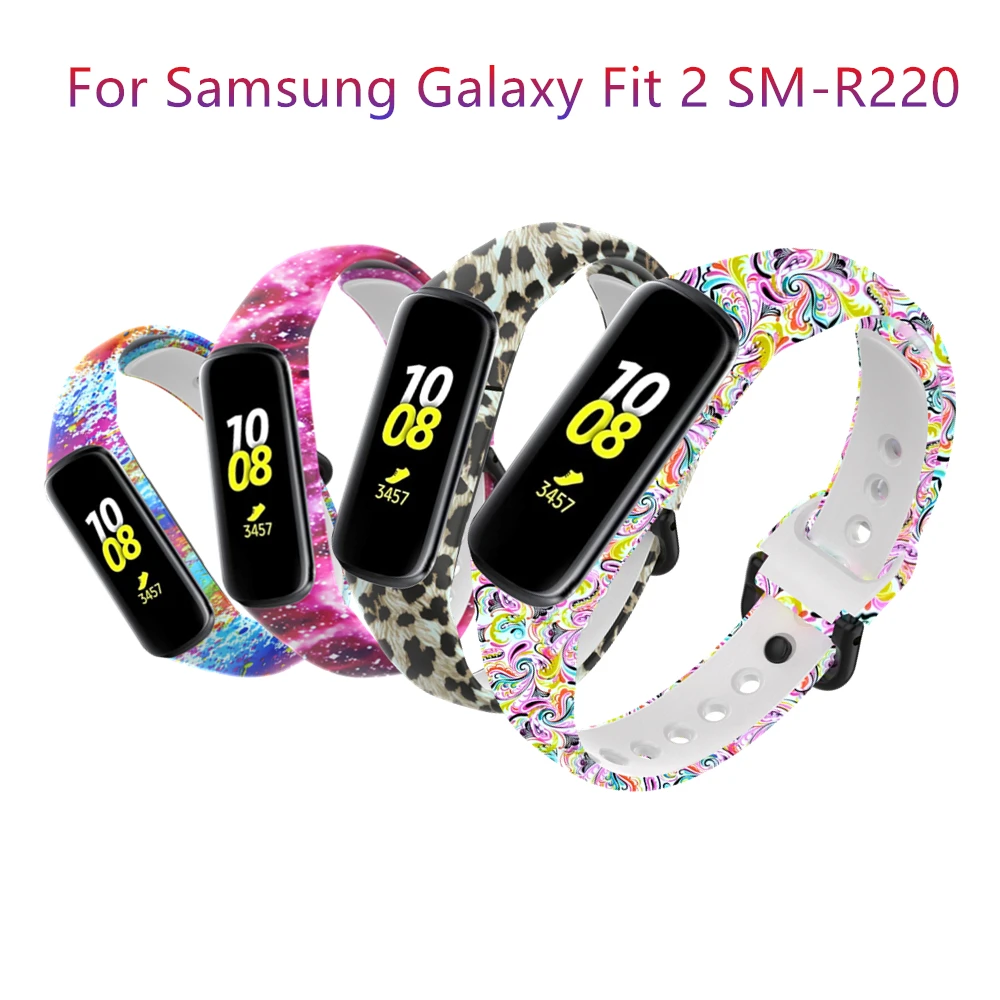 

Силиконовый цветной спортивный ремешок для Samsung Galaxy Fit 2 SM-R220, сменный ремешок для часов, ремешок для Samsung Band Fit2