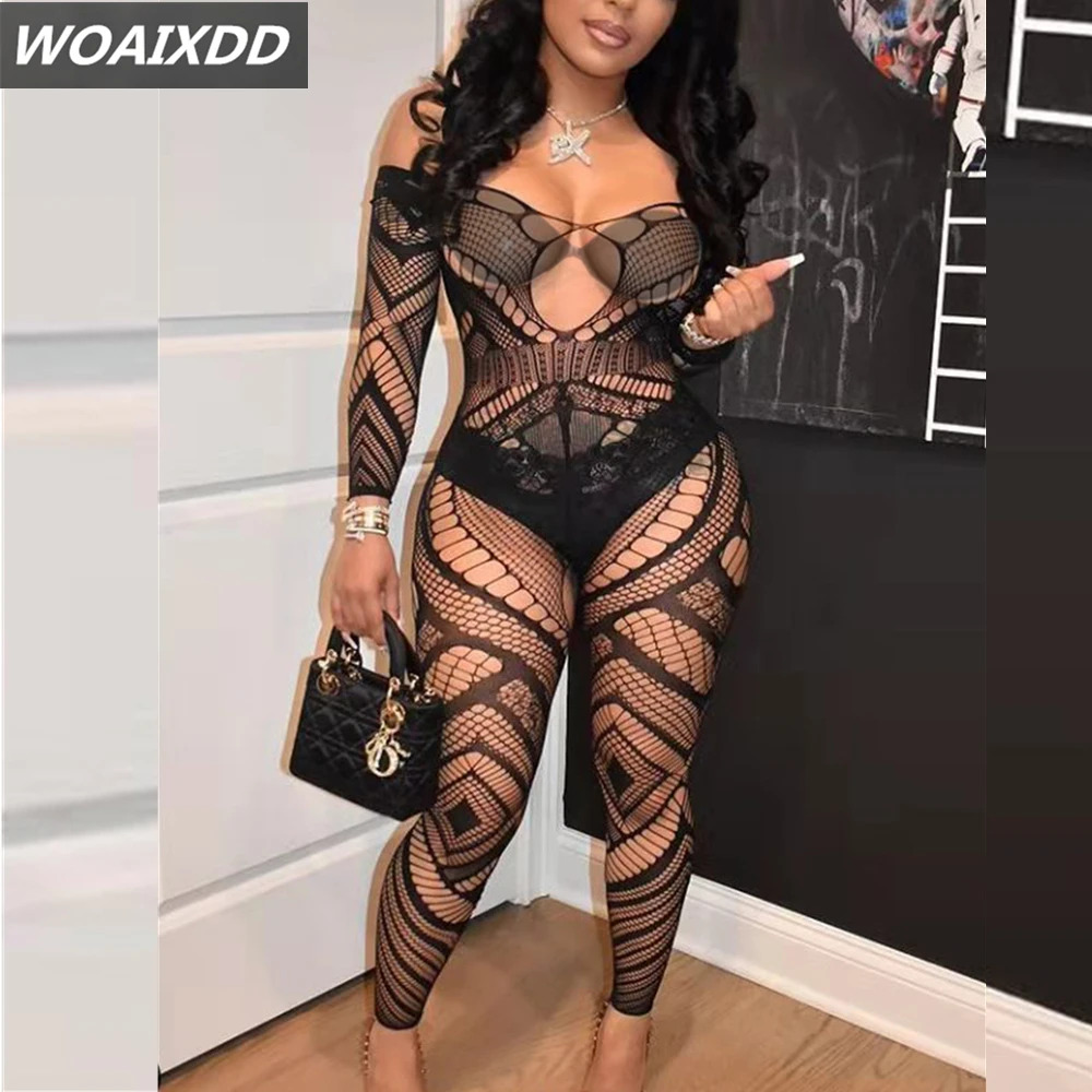 Sexy Women Lingerie Mesh Fishnet Plus Size XXXL Teddy Hot Erotic Body calze Porno con apertura sul cavallo collant calze Outfit Clothes