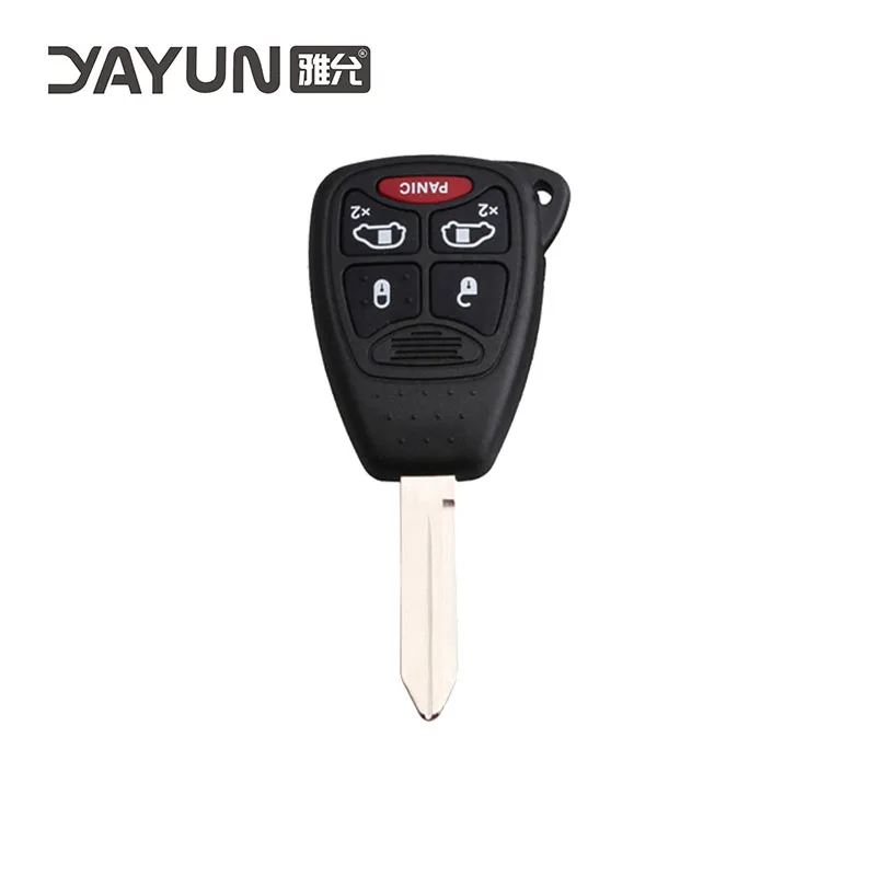 

YAYUN ForChryslerDodge 4+1 Buttons Uncut Y159 Key blank blade Remote Transponder Car Key Shell Case With Battery Connetor