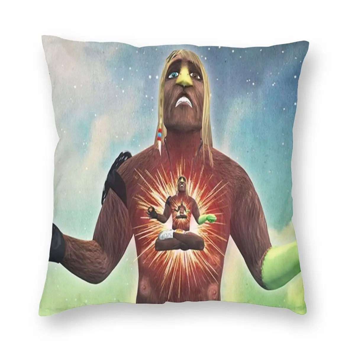 

Xavier Renegade Angel Square Pillowcase Polyester Linen Velvet Creative Zip Decorative Car Cushion Cover