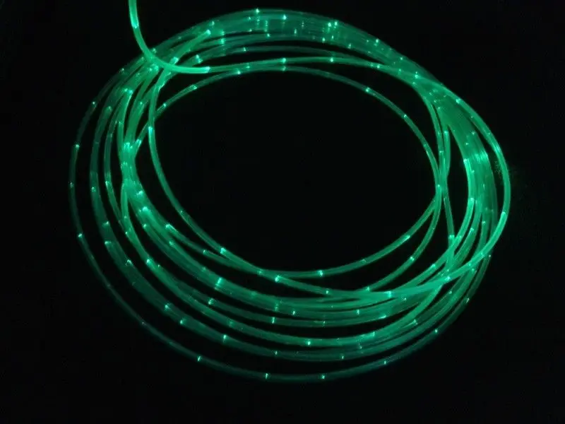 

Sparkle 500m/roll flash point 3*0.75mm side pointed PMMA Plastic Fiber Optic cable light in PVC tube Jacketed DIY lighting decor