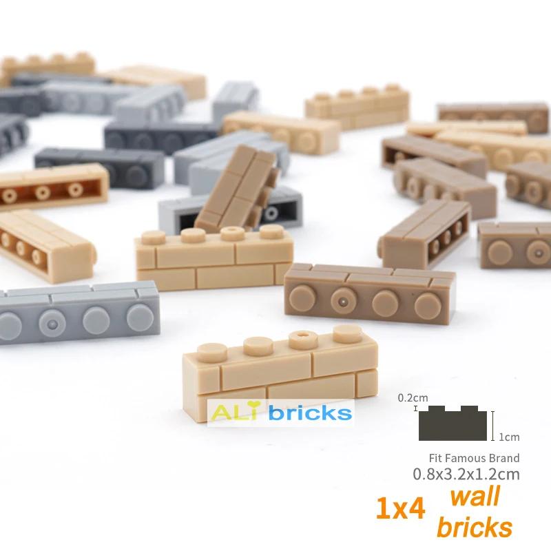 300pcs DIY Building Blocks Thick wall Figures Bricks 1x4 Dots Educational Creative Size Compatible With Brands Toys for Children