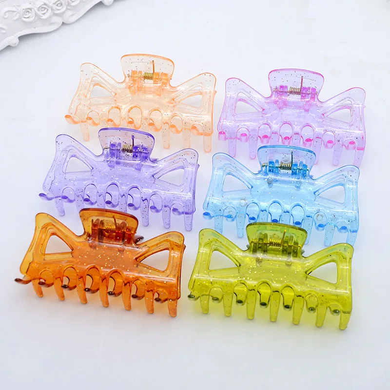 1PCS  Women Hair Clip  Hairpins Candy colors Women Hair Crab Hair Claws Women Make UP Washing Tool Hair Accessories