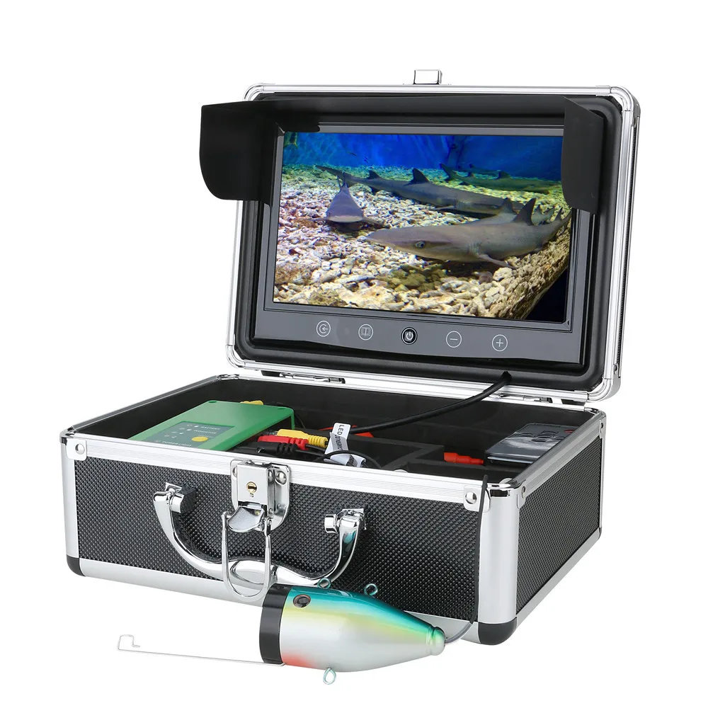 9 zoll 15M/30M Fisch Finder Unterwasser Angeln Camera15 stücke Infrarot Lampe 1080P + 15 stücke weiß LEDs Für Eis Angeln