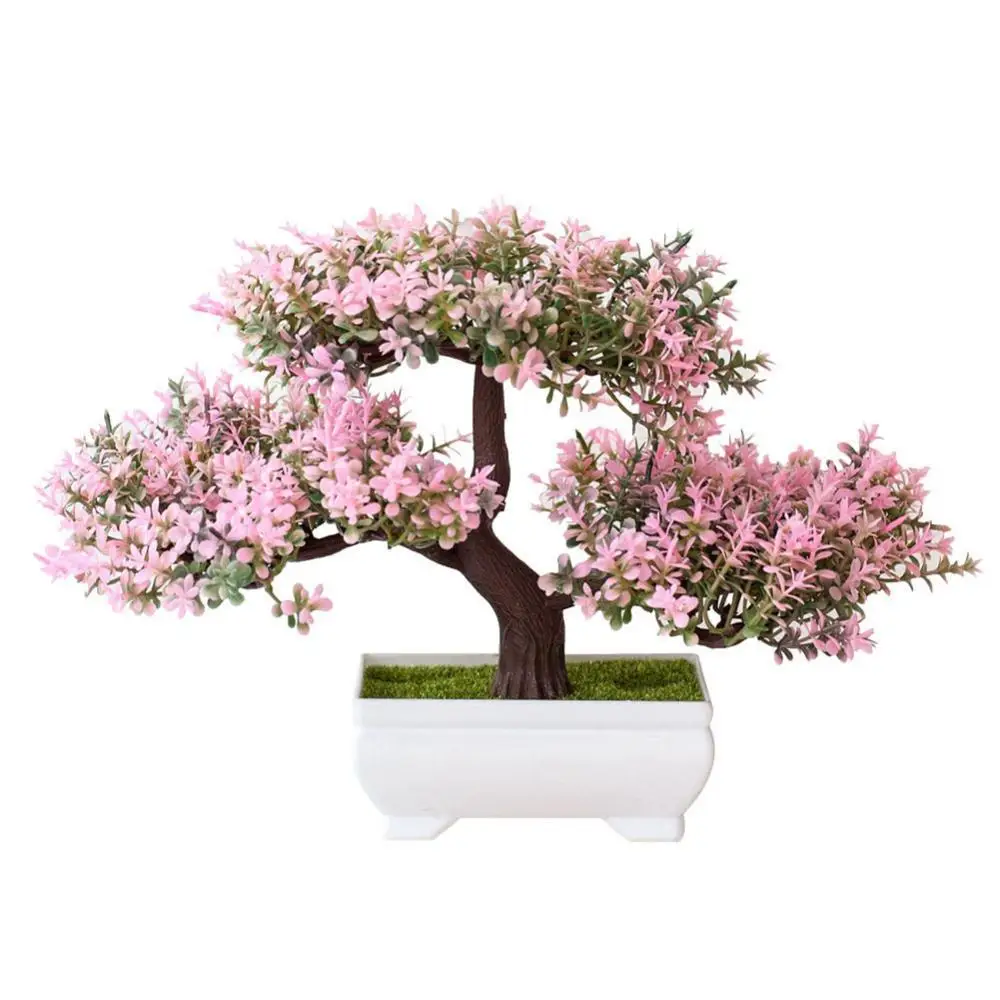 

50%HOTArtificial Flower Pine Plant Bonsai Small Tree Pot Home Potted Ornaments Home Room Desktop Decoration Artificial Christmas